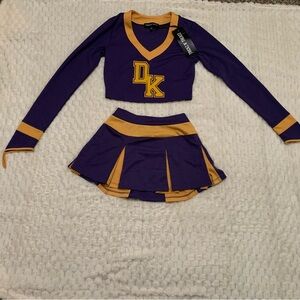 Dolls Kill Jennifer’s Body Purple and Gold Cheer Costume, Size XS, NWT